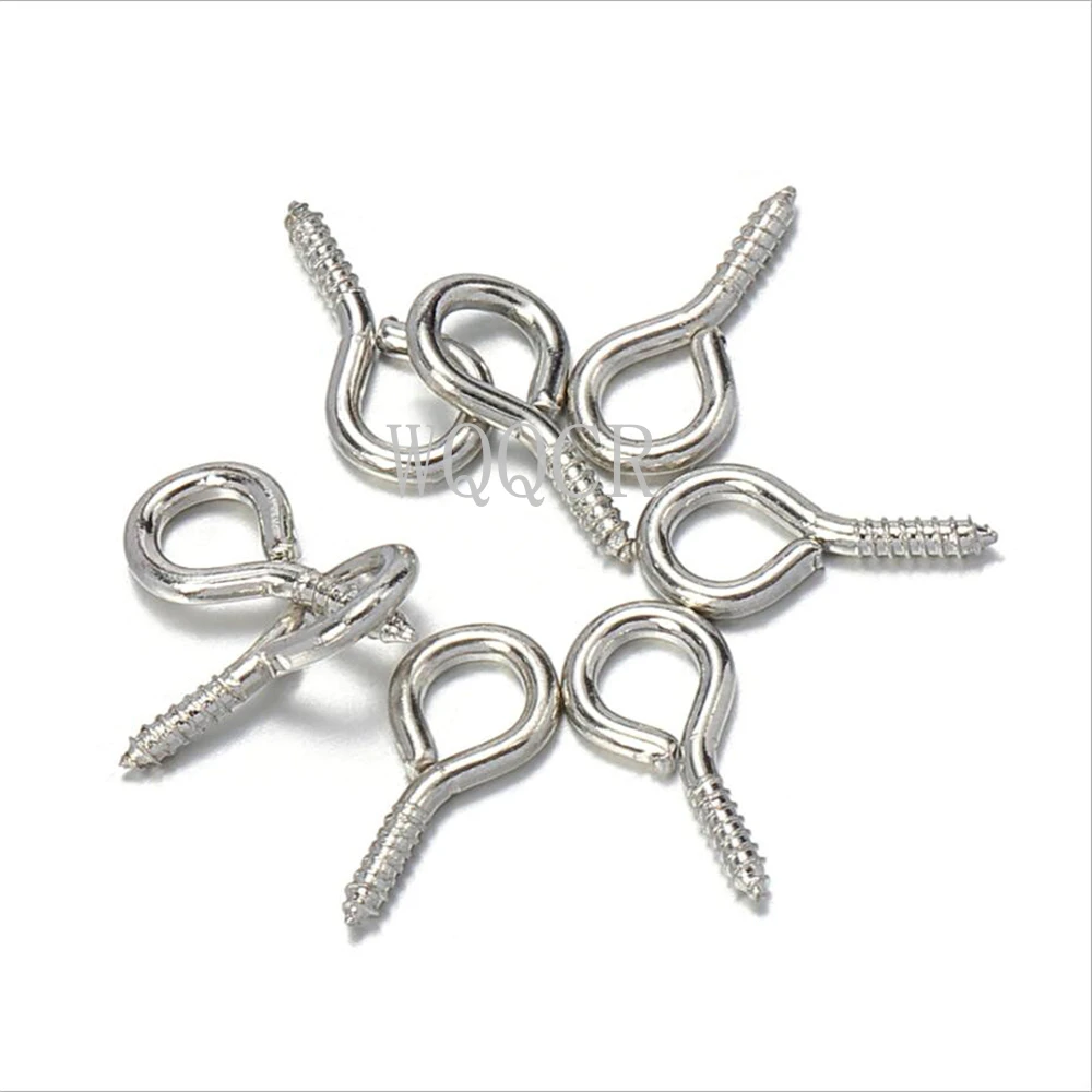 Маленькие крошечные мини-штифты Eyepins крючки петли винтовые резьбовые золотые