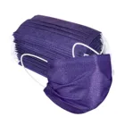 Маска одноразовая для лица для мужчин и женщин, маска фиолетовая 3-слойная с принтом джинсов, 50 шт.