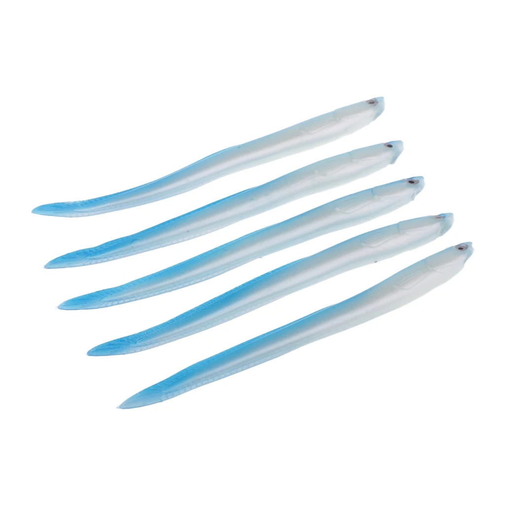 

5pcs Soft Plastic Fishing Bass Baits Simulated Eel Baits Artificial Lures