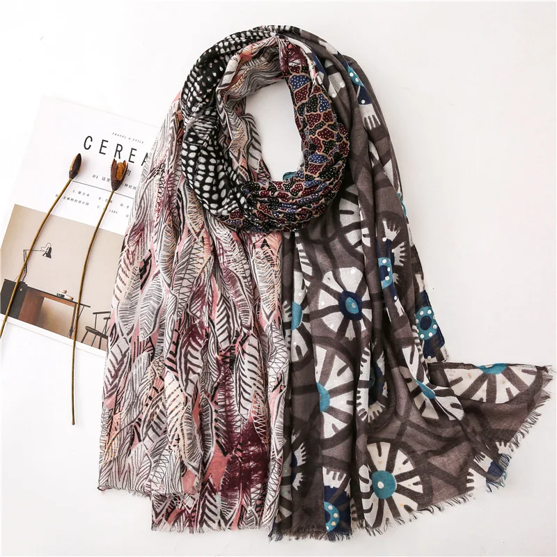 Новый элегантный модный шарф из вискозы в богемном стиле Классический