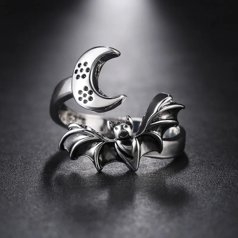 Изысканное кольцо в стиле ретро с изображением Луны и ночи | Украшения аксессуары