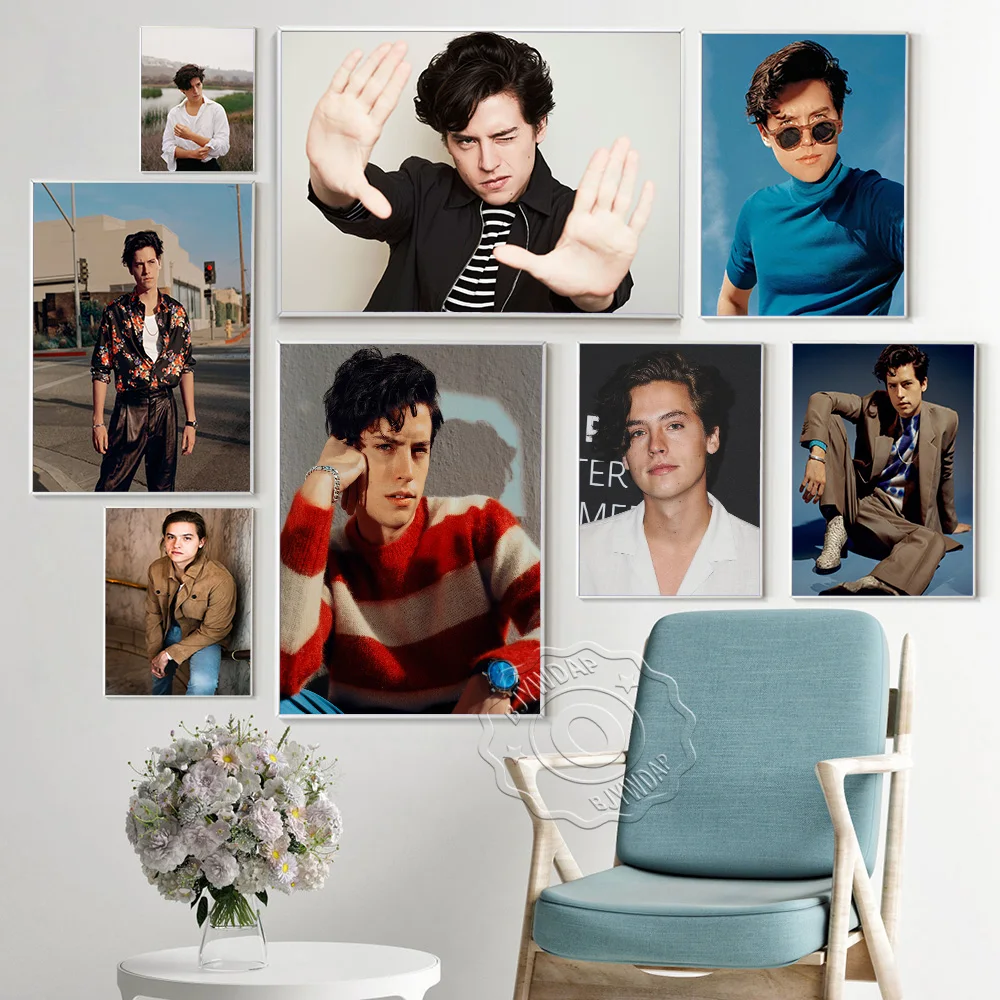 

Cole Sprouse Actor Star Art Prints Poster, Fashion Magazine Illustration Wall Picture, Portrait Photography Modern Home Decor