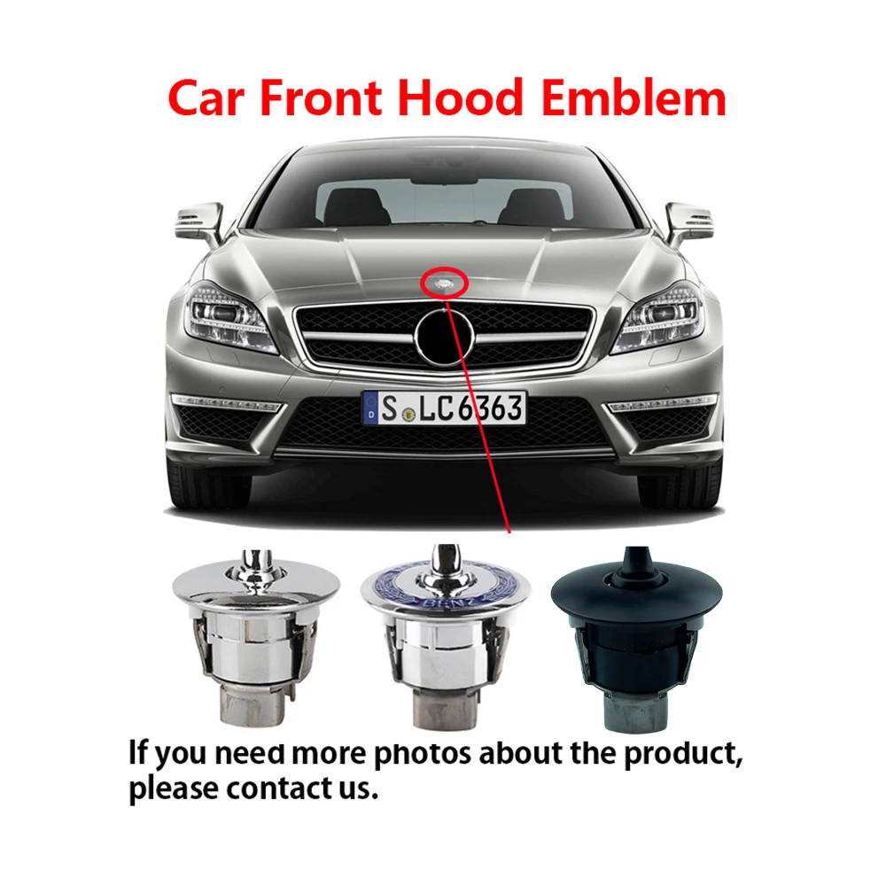 3D металлический синий хром звезда капот логотип эмблема значок для W124 W202 W203 W204 W208