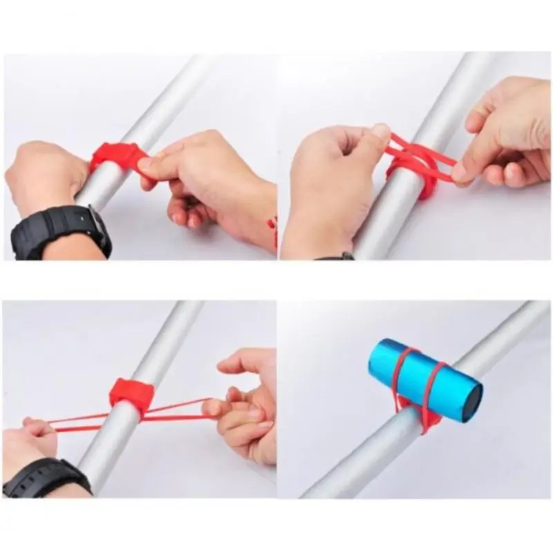 cycling mtb bicycle bike silicone band flashlight flash light phone strap tie ribbon mount holder bicycle accessories equipment free global shipping