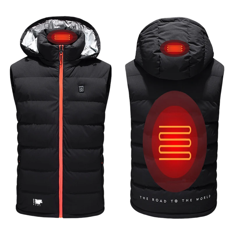 Зимний жилет PARATAGO с электрическим подогревом для мужчин и женщин большого