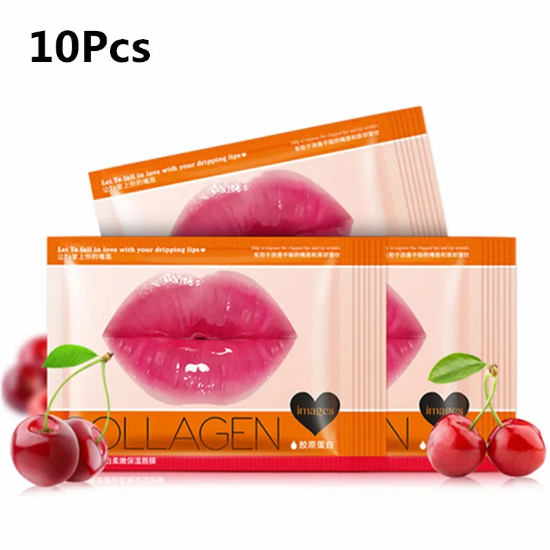 10 шт. кристальная коллагеновая маска для губ увлажнение восстановление удаление