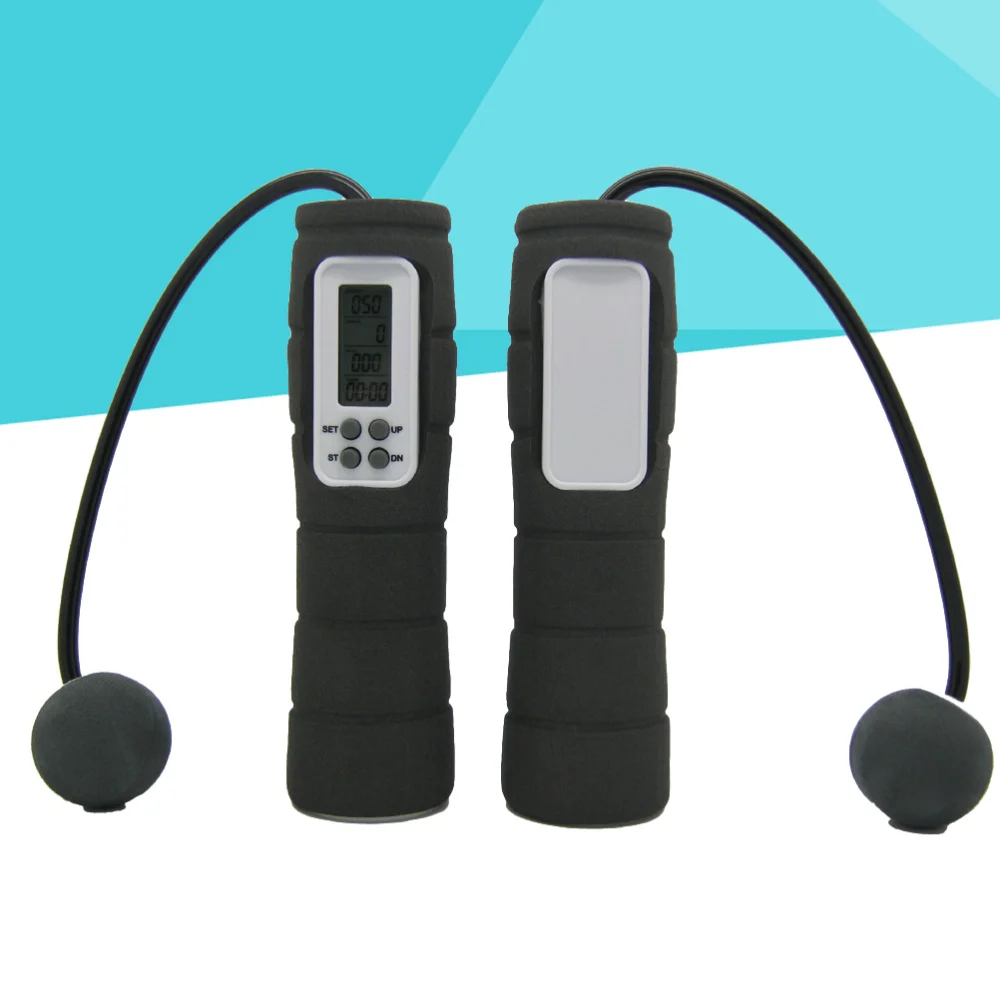 1 шт. портативный цифровой ЖК дисплей беспроводной скакалка Скакалка Счетчик