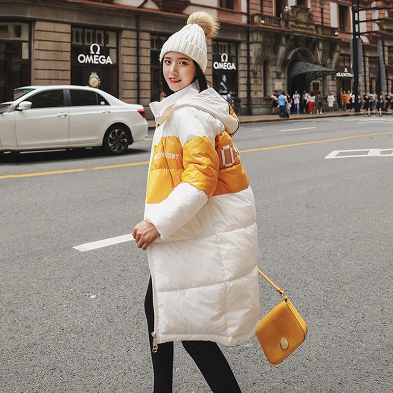 Водонепроницаемое длинное зимнее пальто для женщин новинка 2020 модная Глянцевая