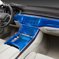 for audi a8 d5 2018 2021 car interior center console transparent tpu protective film anti scratch repair film accessories refit
