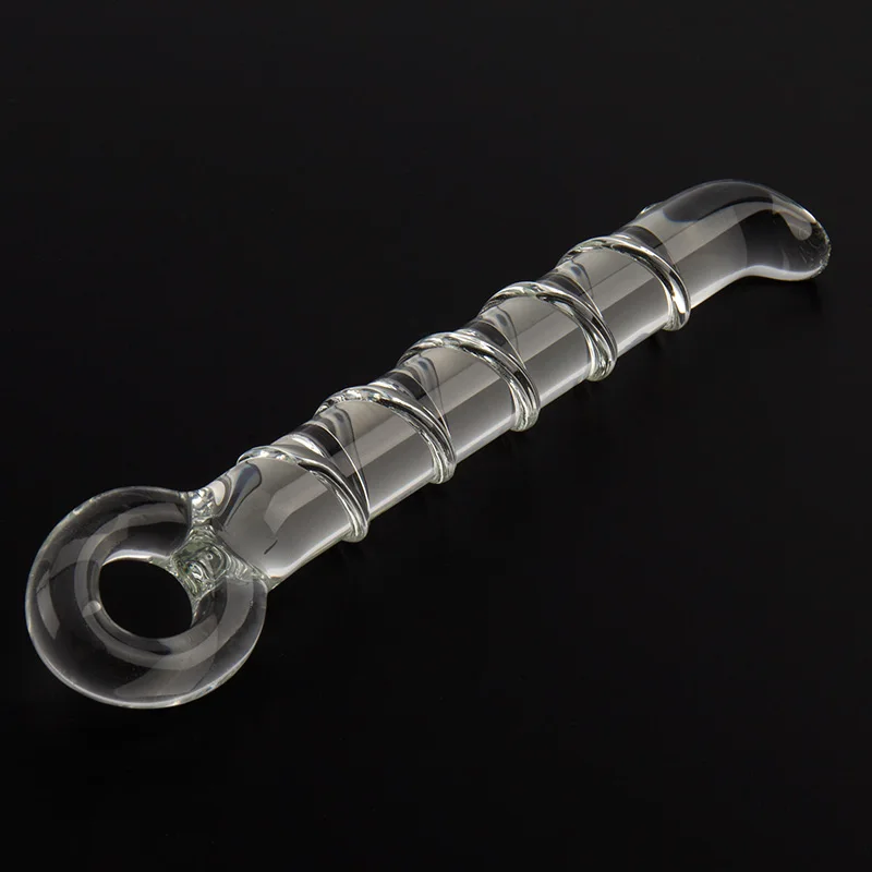 Эротические стеклянный фаллоимитатор Pyrex Анальная пробка со стразами пенис