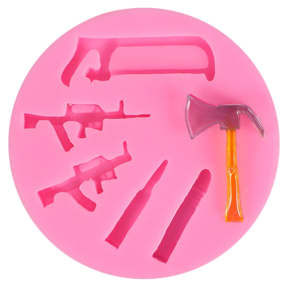 

New style Ax Saw Hammer Gun Shape Fondant Chocolate Candy Silicon Cake baking Mold, Fondant Cake DecoratingTools Clay Resin P244