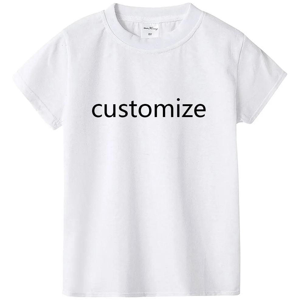 Camiseta blanca y negra personalizada para ni&ntilde;os-0