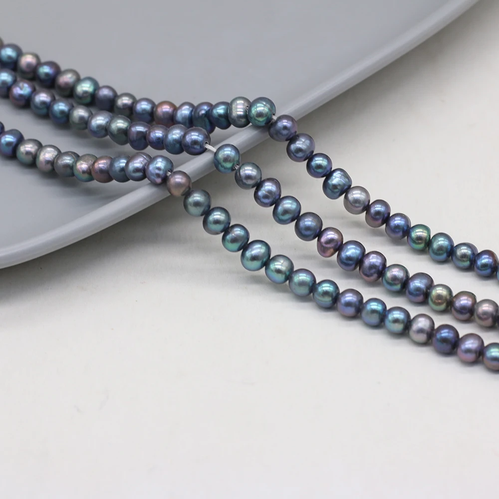 

Natural Freshwater Real Quality Pearl Beads Purple Round Loose Pearls For DIY Charm Bracelet Necklace Jewelry Accessories Making