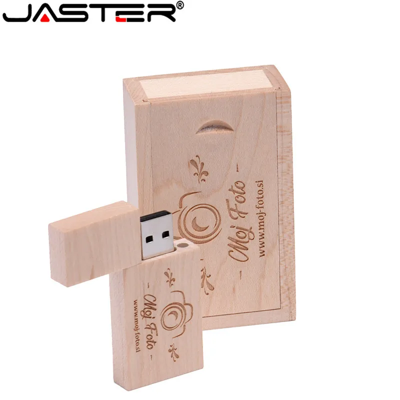 Деревянный USB флеш-накопитель JASTER 4 ГБ 8 16 32 64 с логотипом на заказ свадебный