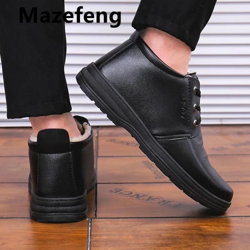 

Men Boots Lightweight Winter Shoes for Men Snow Boots Waterproof Winter Footwear Plus Size 44 Slip on Unisex Ankle Winter Boots