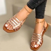2022 women sandals woman gladiator open toe casual beach shoes female hollow out flats womens outdoor summer footwear plus size