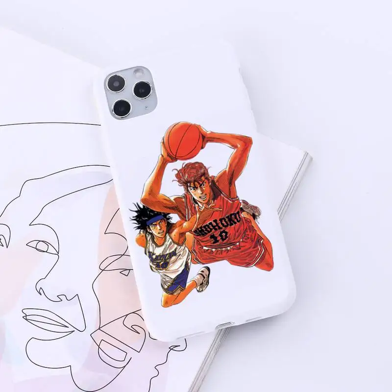 

Slam dunk anime manga basketball cover coque funda Phone Case Candy Color for iPhone 6 7 8 11 12 s mini pro X XS XR MAX Plus