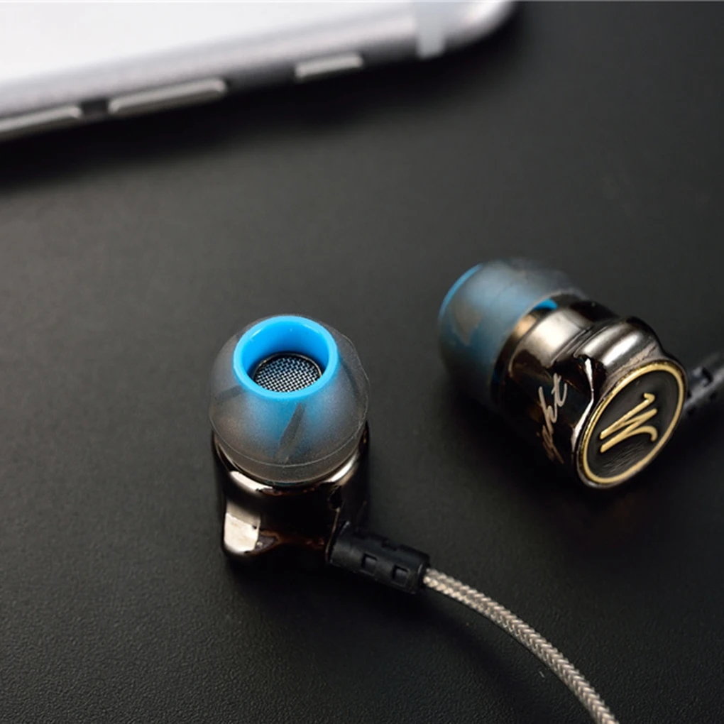 

Hot! Earphones QKZ DM7 Special Edition Gold Plated Headset Noise Isolating HD HiFi Earphone Built-in Mic