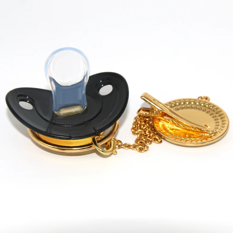 Элегантный Bling соска и зажимы набор Черное золото имя инициалы буквы J уникальный