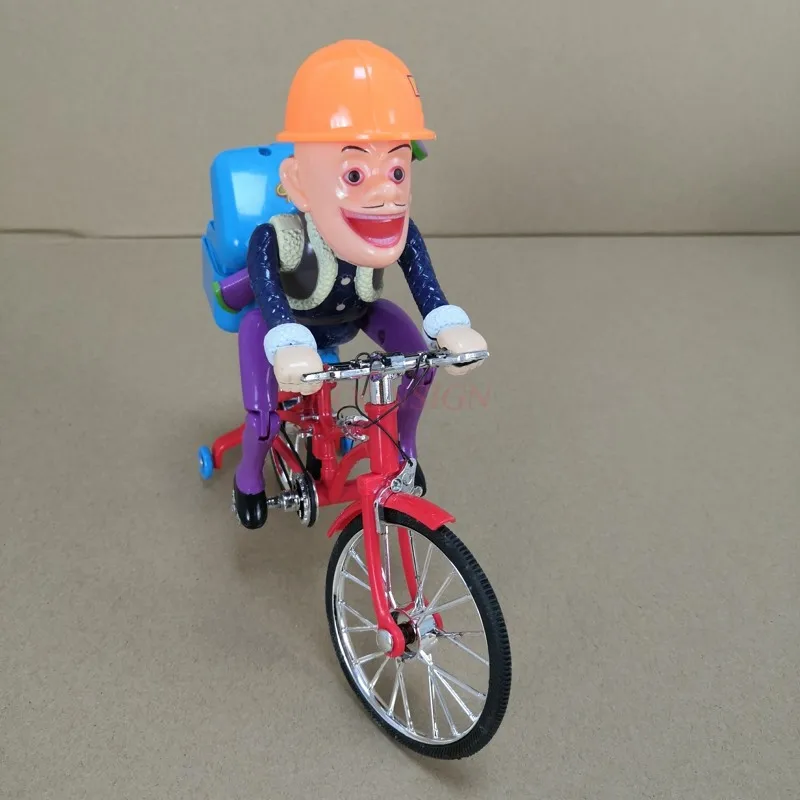 

electric bicycle music cycling plastic electronic toy Electric Toy Strong Electric Bald Children Educational Toys By Bike Light