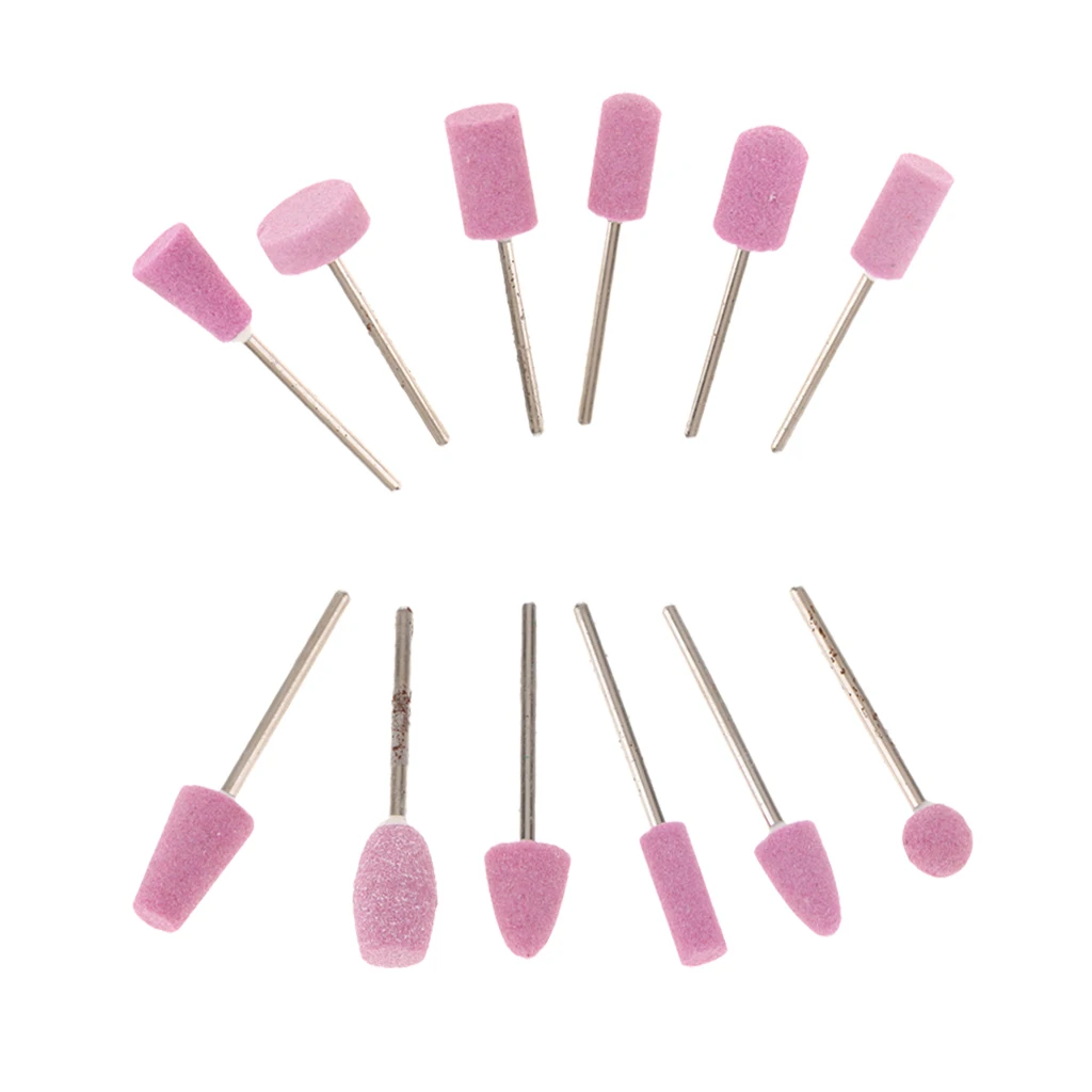 

12PCS Nail Drill Bit Cuticle Clean Rotary Burr Polishing Heads Replace