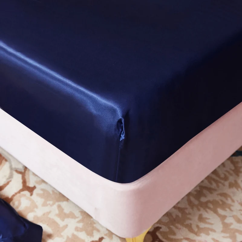 Мягкая атласная шелковая натяжная простыня наволочка наматрасник постельный