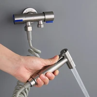 stainless steel bathroom sprayer toilet heat resistant hand held shattaf high pressure bidet nozzle handheld toilet bidet spraye