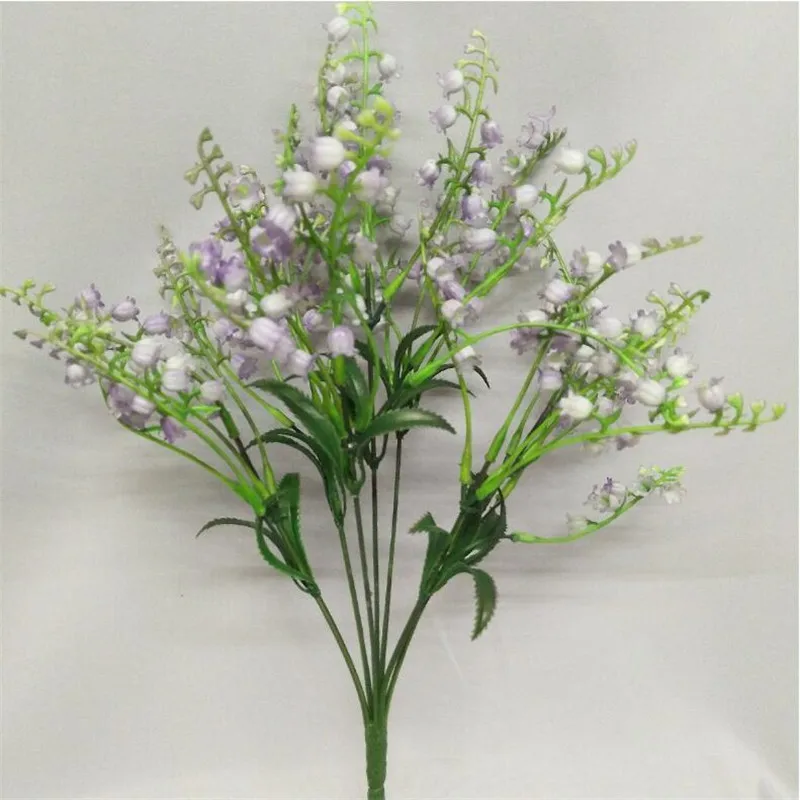 Поддельные колокол цветы орхидеи моделирование пластик Suzuran белый Колокольчик