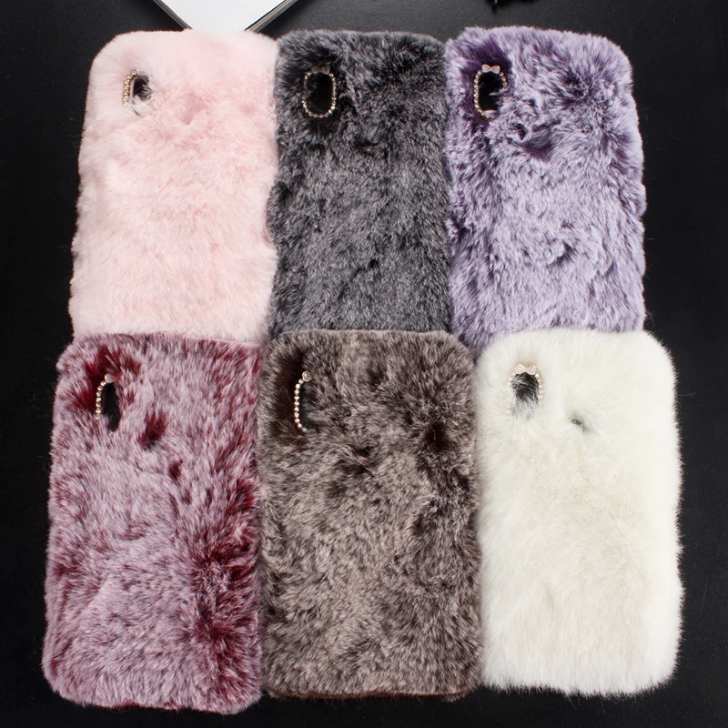 Модный красивый стильный защитный чехол с длинными волосами и рисунком