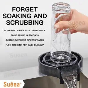 sueea® rinser faucet glass rinser for kitchen sinks kitchen sink accessories bar glass rinser coffee pitcher wash cup tool free global shipping