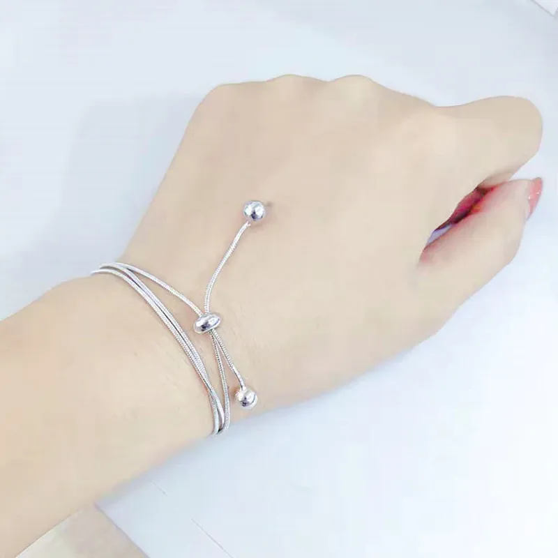 XIYANIKE 925 Серебряное горячее модное ожерелье из бисера и змеиной цепи для женщин простой в Корейском стиле элегантные свадебные украшения