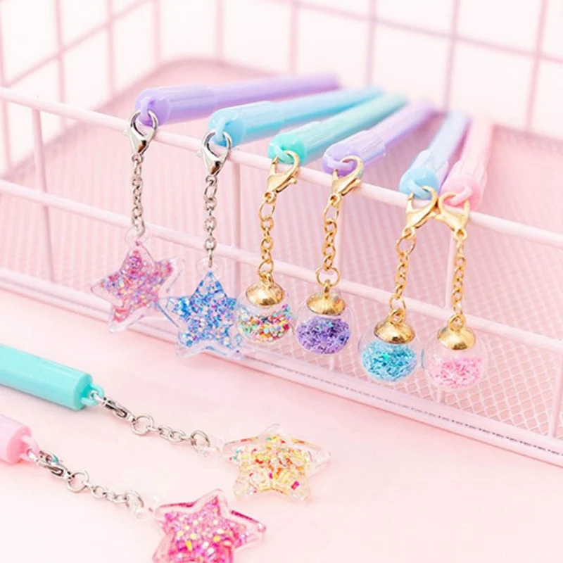 Ручки для письма с розовыми звездами милые Канцтовары школы подарок девушек