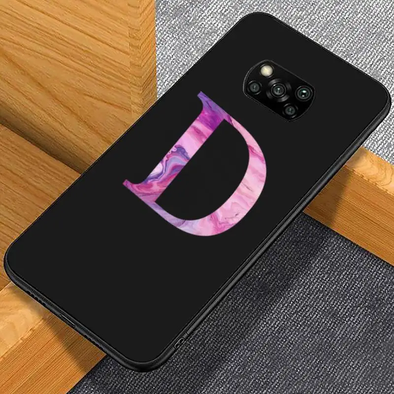 

Custom shell Marble letters Phone Case For Xiaomi redmi note mi 7 8 9 10 a s t pro max 4G 5g shell coque