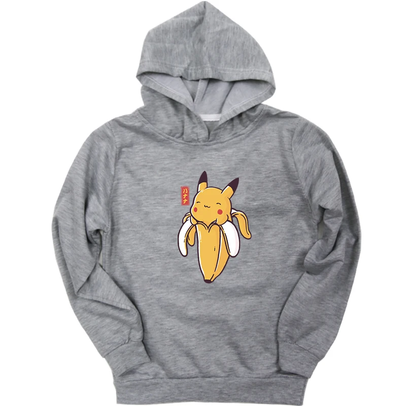 Hoodies 6 Новейшие толстовки с покемонами для маленьких мальчиков и девочек; свитер с принтом Пикачу; хлопковый повседневный спортивный свитер для подростков; сезон весна-осень - Цвет: Hoodies 6
