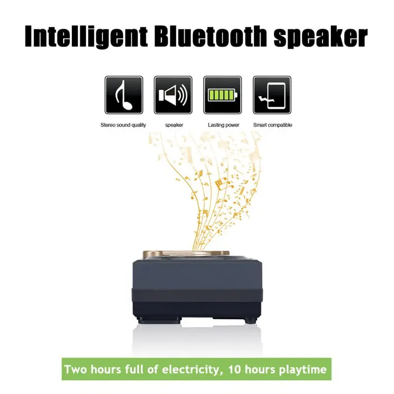 

Retro Phonograph Bluetooth Speaker 5W Portable Wireless Loudspeaker Sound Music 3.5mm AUX In For Mobile Phone Tablet PC MP3