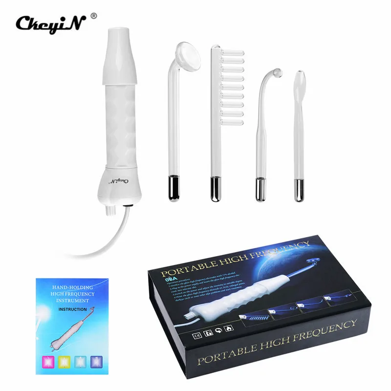 

High Frequency Facial Machine Electrotherapy Skin Therapy Wand Device Skin Tightening Acne Spot Wrinkles Remover Eyes Care 50