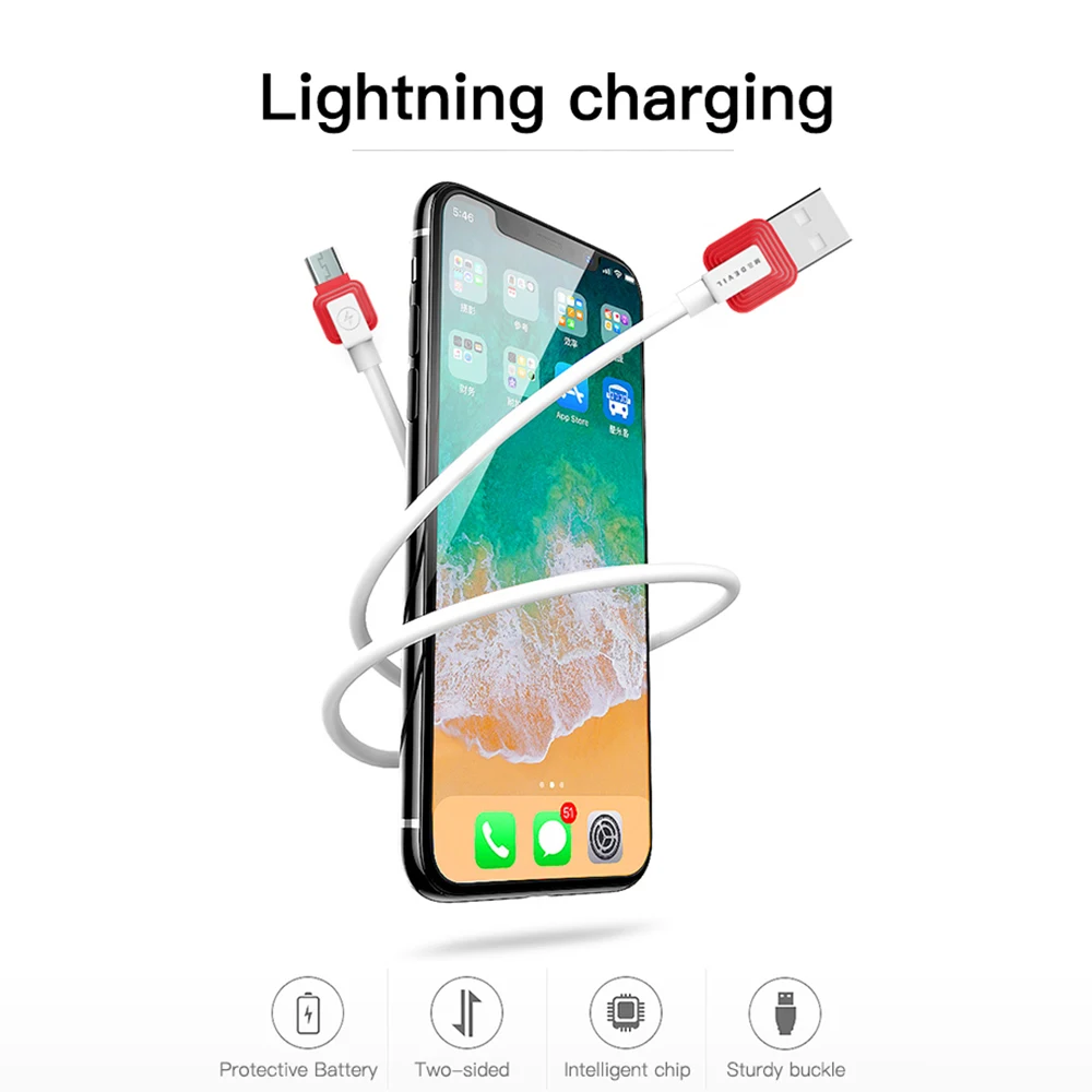 MADEVIL 1 м Micro USB кабель для быстрой зарядки Android кабели мобильных телефонов