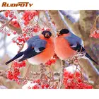 Набор для рисования по номерам на холсте, с изображением птиц