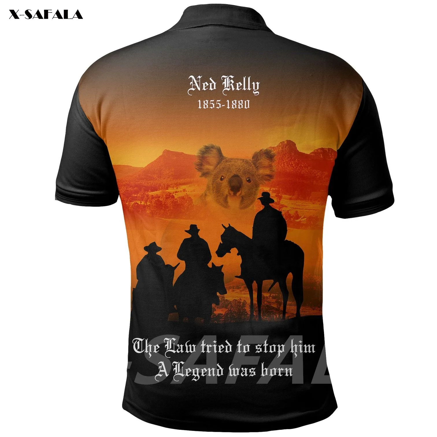 Женская/мужская рубашка-поло с принтом кенгуру | Мужская одежда