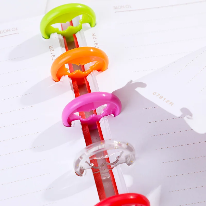 12PCS 26MM Butterfly Binder Ring Mushroom Hole Round Binding Plastic Disk Buckle DIY Supplies | Канцтовары для офиса и дома