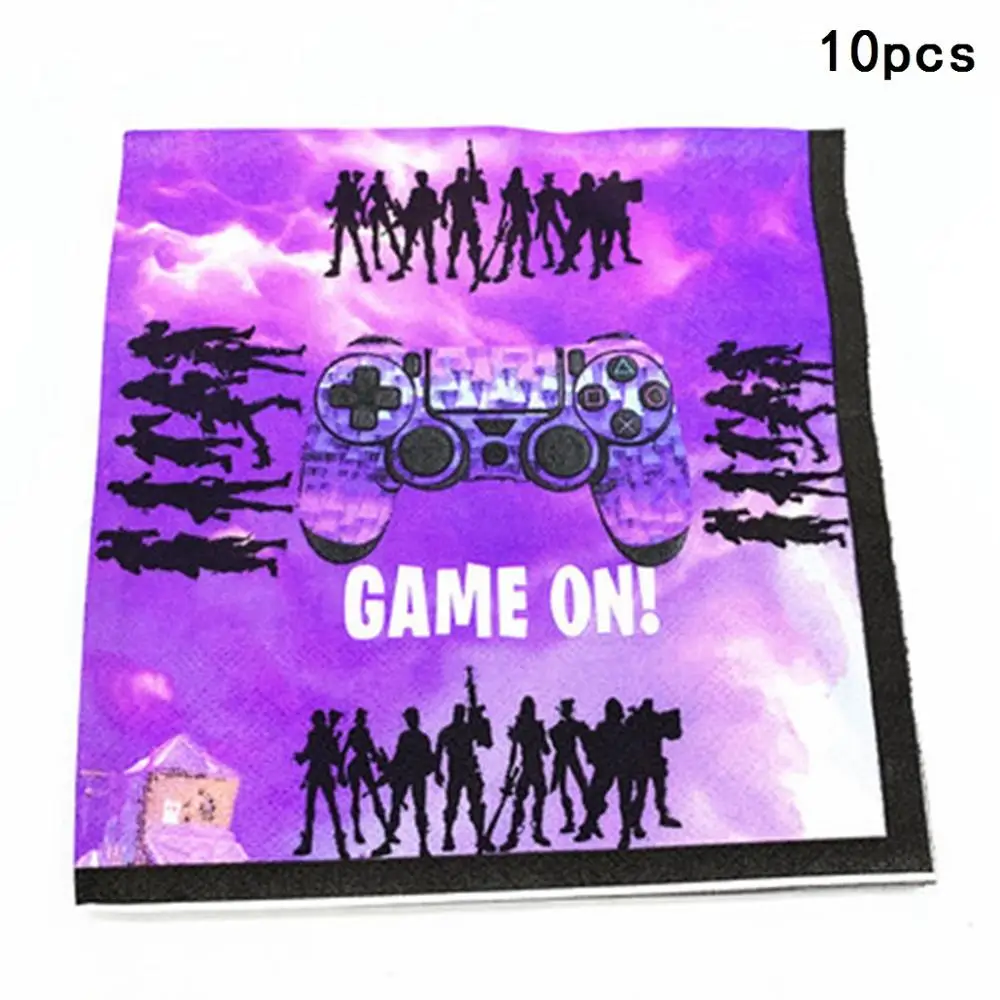 

Game On Video Disposable Tableware Set Game Plate/Napkin Garland Dcor Happy Birthday Party Decor Kids Boy Bachelor 10pcs