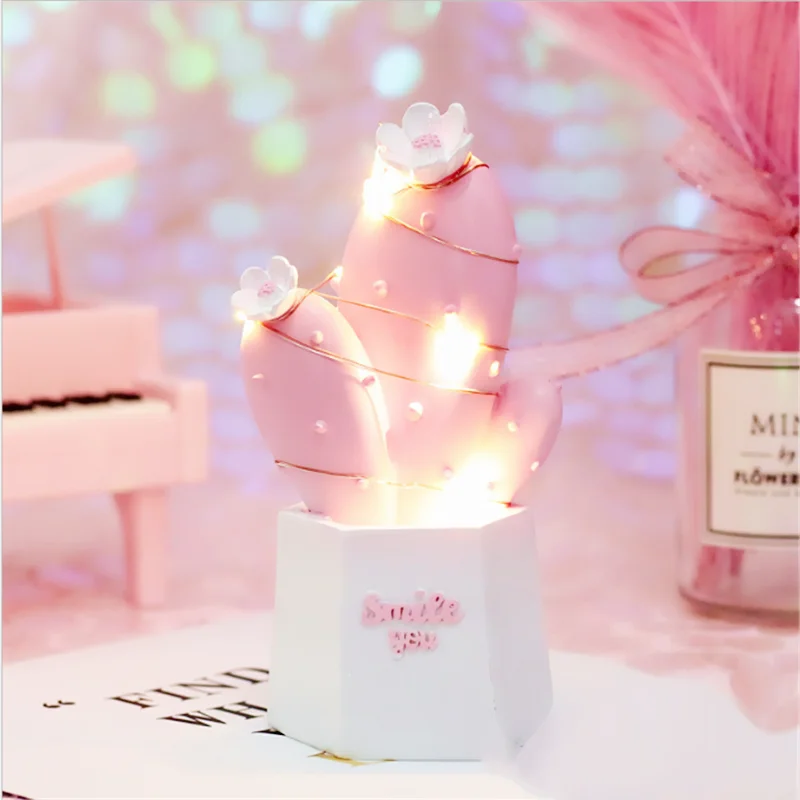 Горячая Распродажа северные ветра прекрасный кактус ночной Светильник