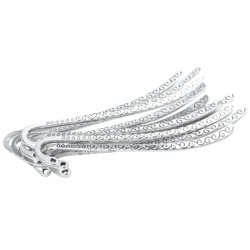 

10x Bookmarks Collect Creatif Alloy Silver Signet Decoration