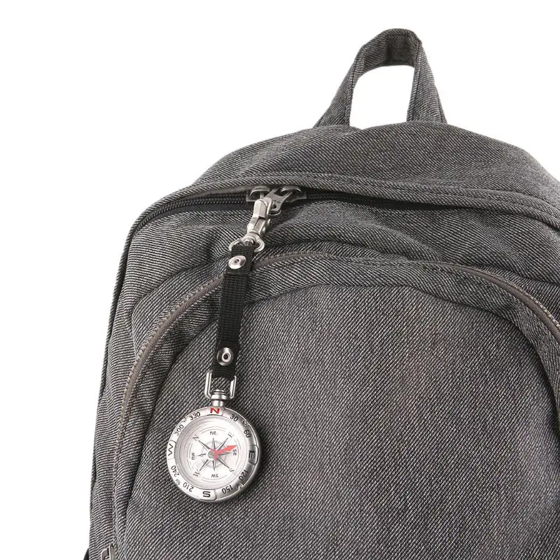 

Vintage Pocket Watch Zinc Alloy Compass Keychain Camping Hiking Nautical Survival Tools