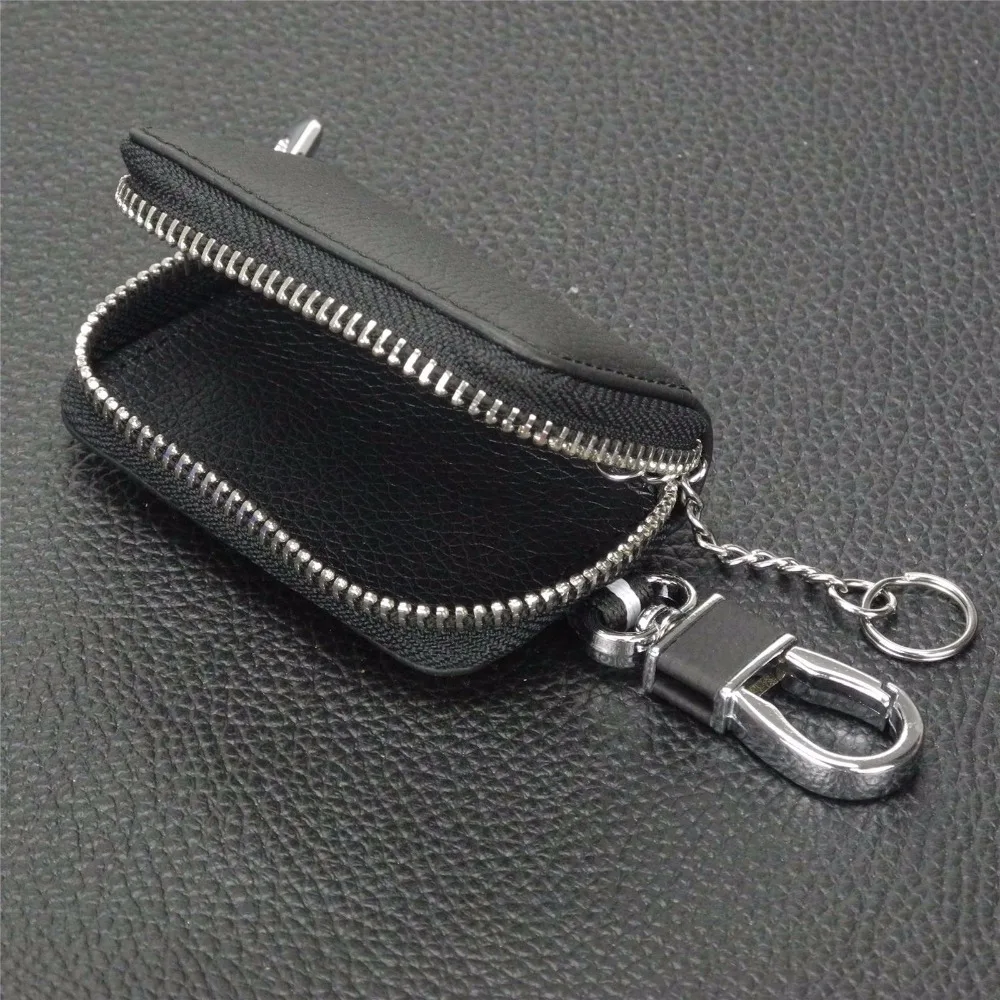 

Genuine Leather Key Wallets Fashion Metal Car Keychain Holder Small Wallets Key Organizer For Benteng B30 B50 B70 X80 B90 X40