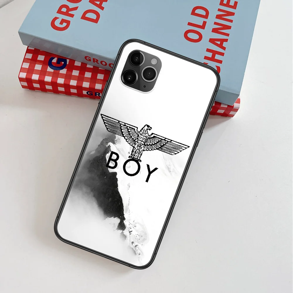 

Boys London Fashion Trend Brand Phone Case For IPhone 4 4s 5 5S SE 5C 6 6S 7 8 Plus X XS XR 11 12 Mini Pro Max 2020 black Prime