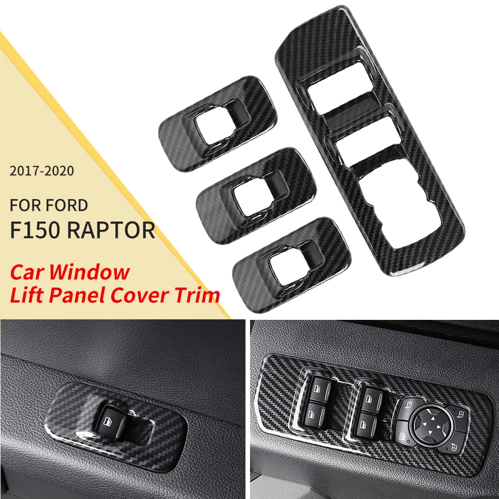 

Панель для стеклоподъемника Ford F150 Raptor, крышка кнопки, отделка, наклейки, комплект из углеродного волокна, аксессуары для молдингов в салоне ...