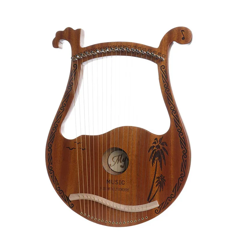 Lyre Harp китайская Арпа 19 струн твердая древесина красное дерево с настройкой