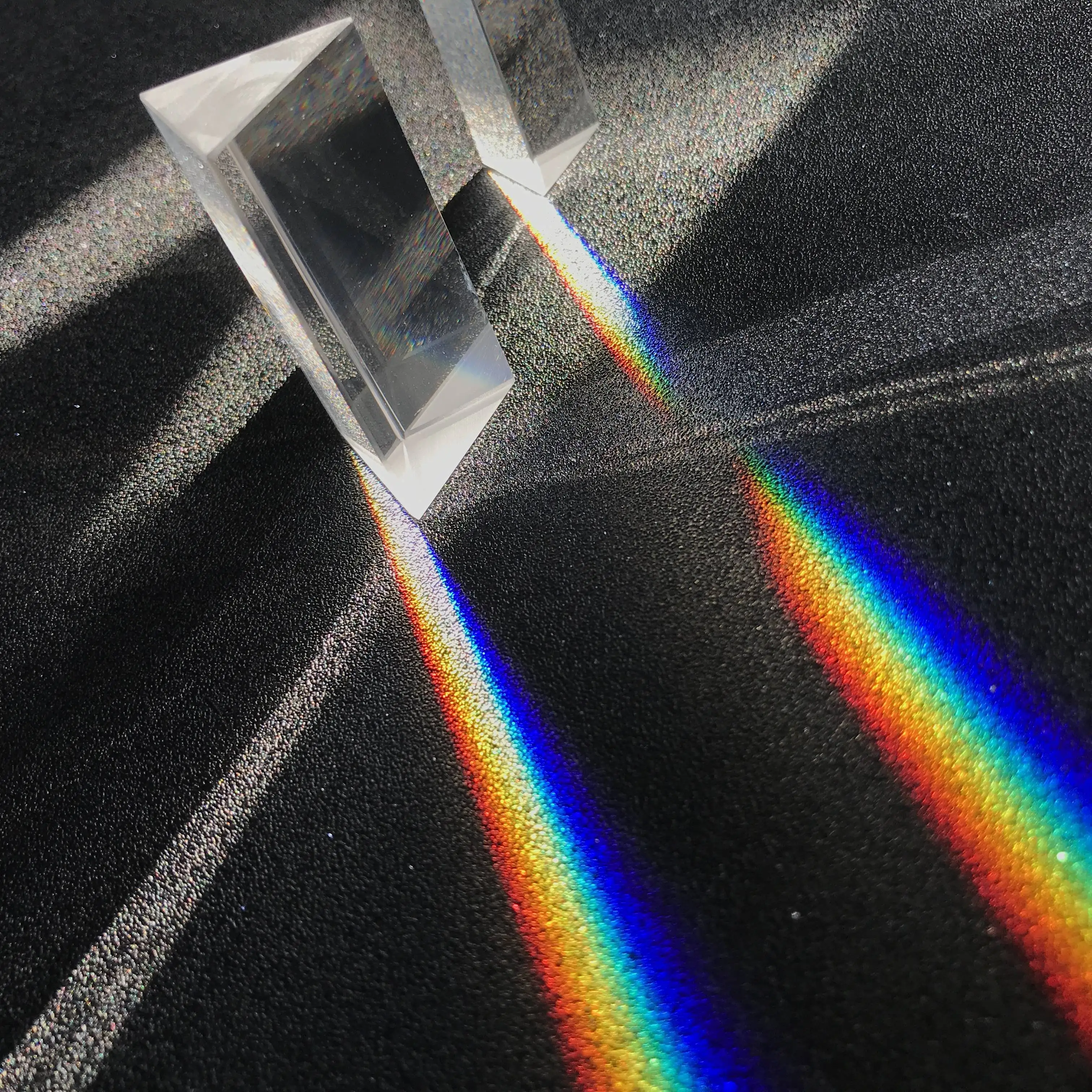 

25*25*80MM K9 Crystal Triangular Prism for Teaching Light Spectrum Physics Photo Optical Instruments Rainbow Experiment