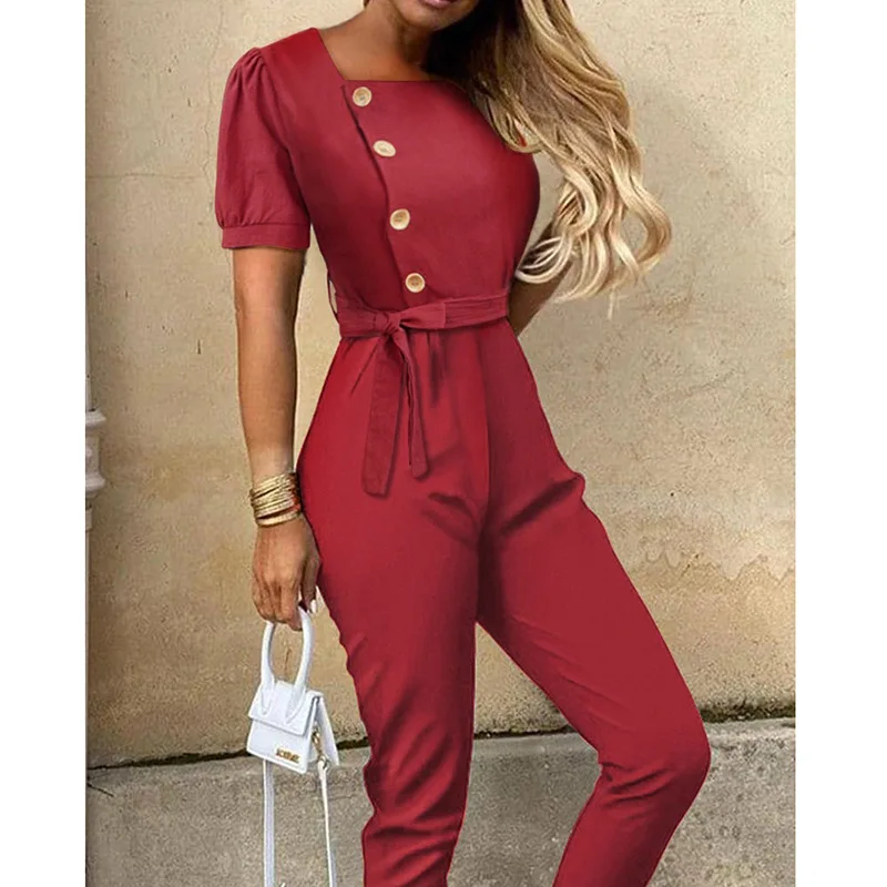 Lybofly комбинезон для женщин элегантный галстук бабочка офисный женский с коротким